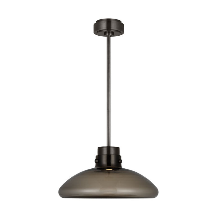 Visual Comfort Modern Morgan 1 Light 16" Pendant, Bronze/Smoke - AKPD594WDBBZSM