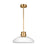 Visual Comfort Modern Morgan 1Lt 16" Pendant, Brass/Clear Glass - AKPD594WDHABCE