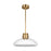 Visual Comfort Modern Morgan 1Lt 16" Pendant, Brass/Clear Glass