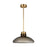 Visual Comfort Modern Morgan 1Lt 16" Pendant, Brass/Smoke Glass - AKPD594WDHABSM