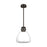 Visual Comfort Modern Morgan 1 Light 12" Pendant, Bronze/Clear