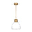 Visual Comfort Modern Morgan 1Lt 12" Pendant, Brass/Clear Glass - AKPD595WDHABCE