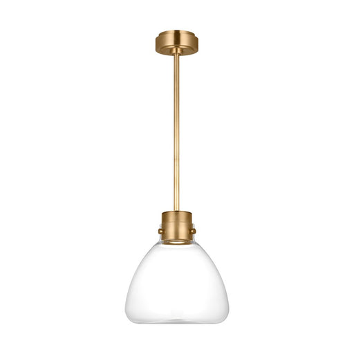 Visual Comfort Modern Morgan 1Lt 12" Pendant, Brass/Clear Glass - AKPD595WDHABCE