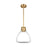 Visual Comfort Modern Morgan 1Lt 12" Pendant, Brass/Clear Glass
