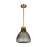 Visual Comfort Modern Morgan 1Lt 12" Pendant, Brass/Smoke Glass