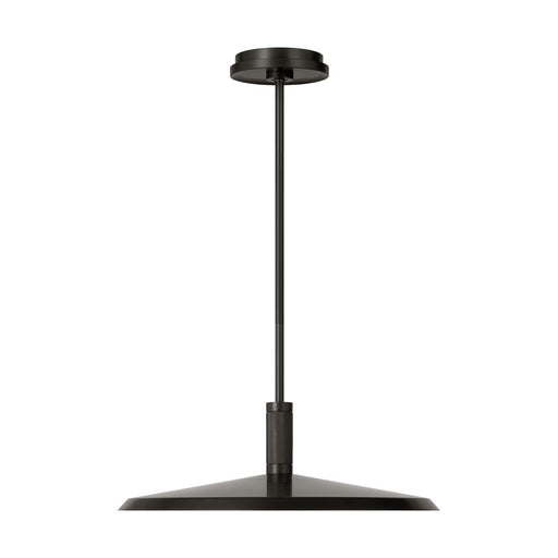 Visual Comfort Modern Saucer Direct 1 Light 18" Pendant, Bronze - AKPD682WDBZ