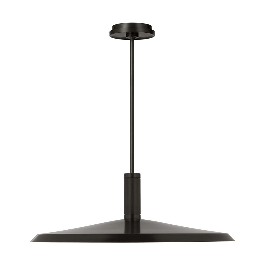 Visual Comfort Modern Saucer Direct 1 Light 24" Pendant, Bronze - AKPD683WDBZ