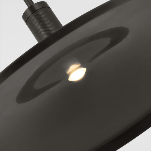 Visual Comfort Modern Saucer Direct 1 Light 24" Pendant, Bronze