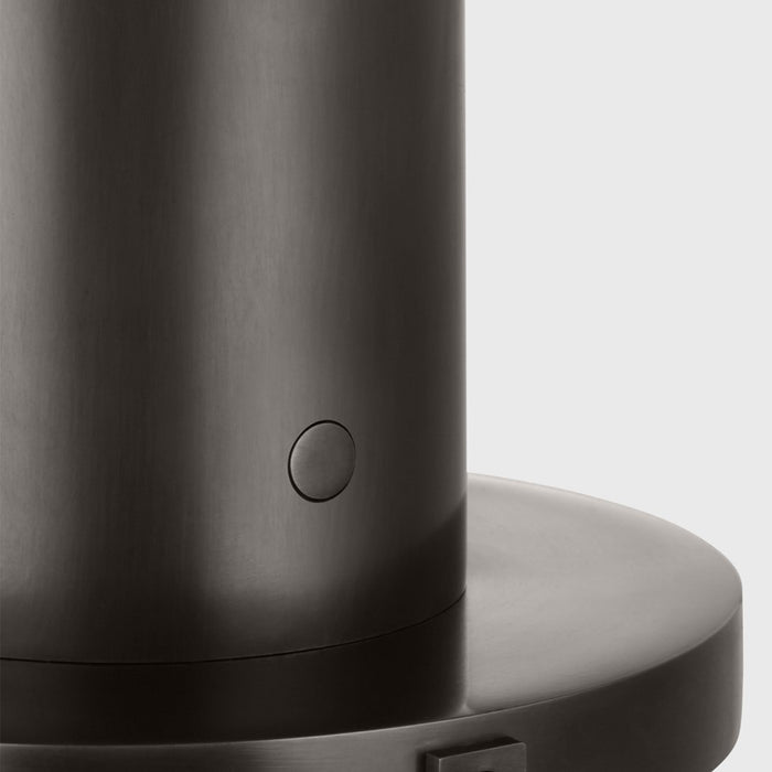 Visual Comfort Modern Morgan 1 Light 16" Table Lamp, BZ/Smoke