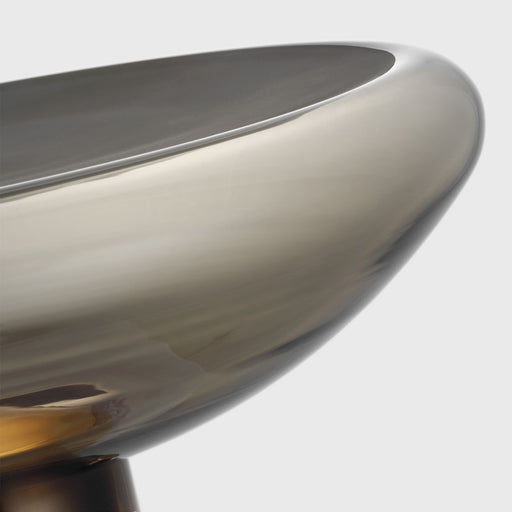 Visual Comfort Modern Morgan 1Lt 16" Table Lamp, Brass/Smoke