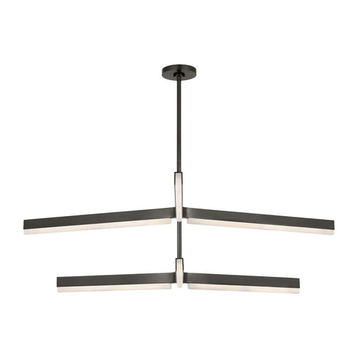 Visual Comfort Modern Linea 6 Light 56" Chandelier, Bronze - KWCH70427BZALB