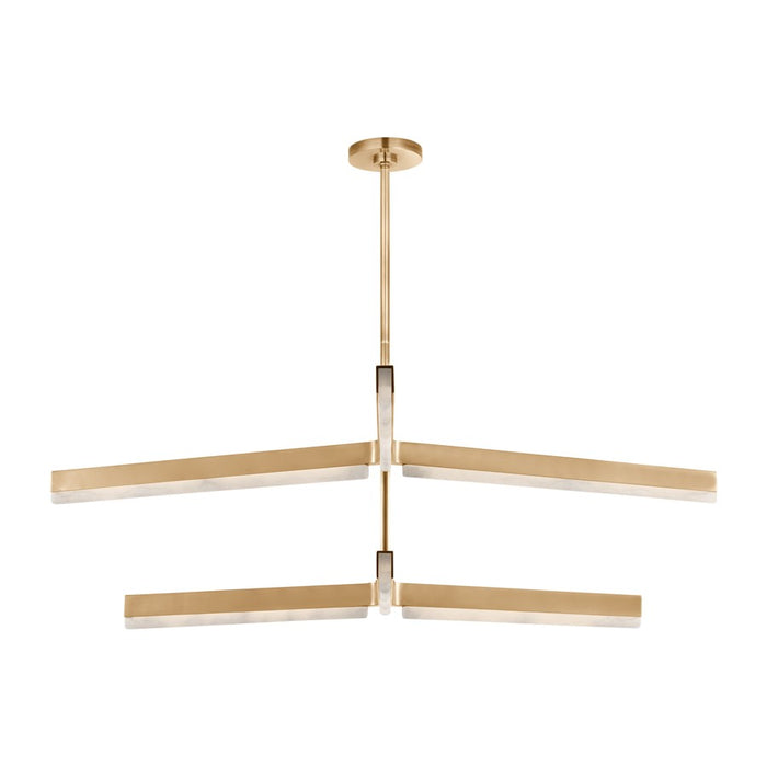 Visual Comfort Modern Linea 6 Light 56" Chandelier, Brass - KWCH70427HABALB