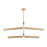 Visual Comfort Modern Linea 6 Light 56" Chandelier, Brass