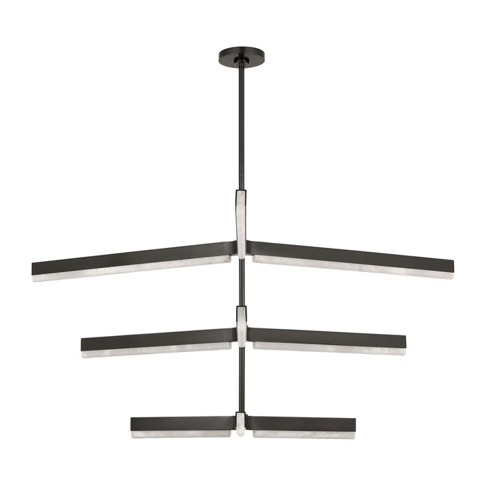 Visual Comfort Modern Linea 9 Light 56" Chandelier, Bronze