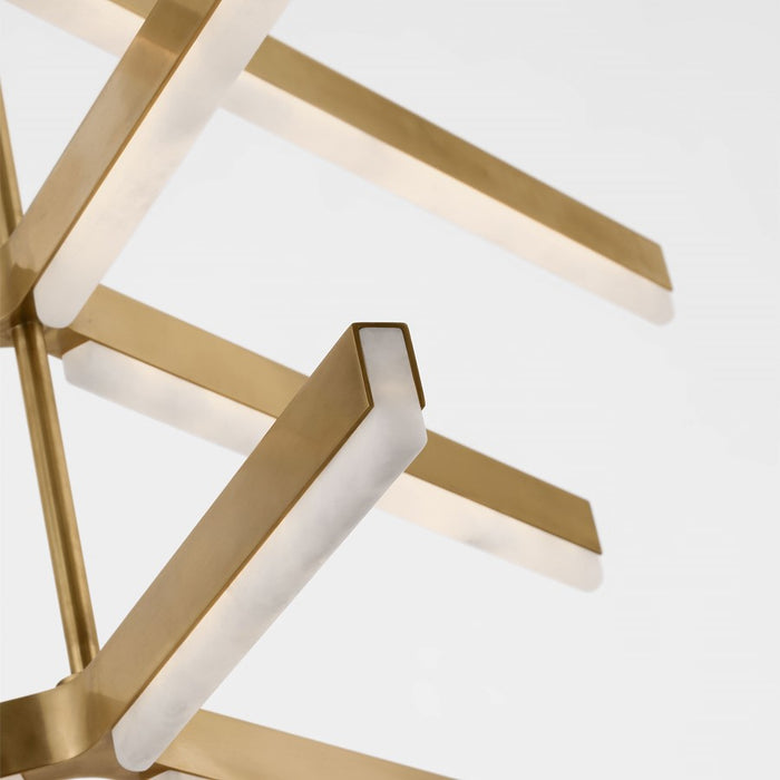 Visual Comfort Modern Linea 9 Light 56" Chandelier, Brass