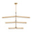Visual Comfort Modern Linea 9 Light 56" Chandelier, Brass