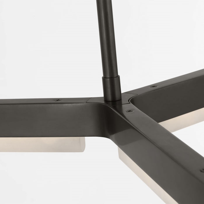 Visual Comfort Modern Linea 3 Light 42" Chandelier, Bronze