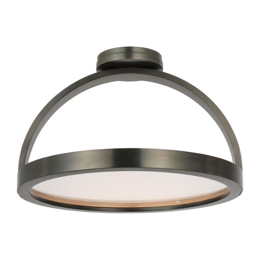 Visual Comfort Modern Cerne 1 Light 16" Semi Flush Mount, DBZ - KWFM19127BZ