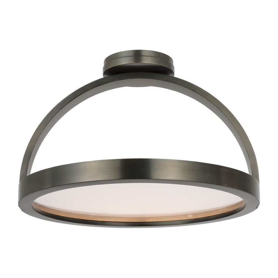 Visual Comfort Modern Cerne 1 Light 16" Semi Flush Mount, DBZ - KWFM19127BZ