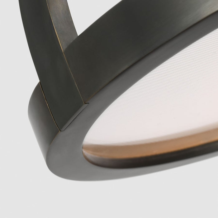 Visual Comfort Modern Cerne 1 Light 16" Semi Flush Mount, DBZ