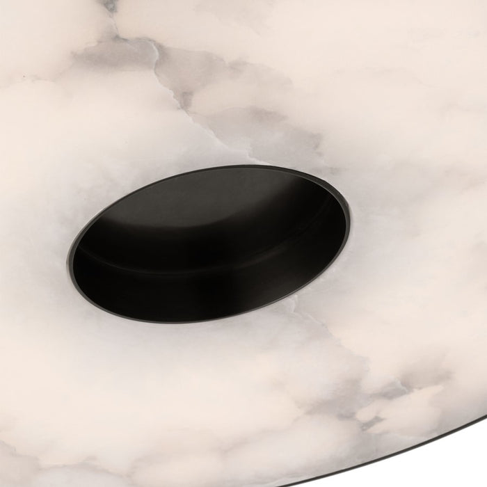 Visual Comfort Modern Wyllis 1 Light 18" Flush Mount, Bronze