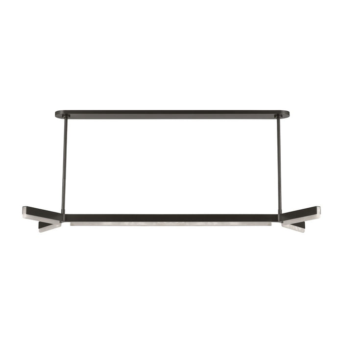 Visual Comfort Modern Linea 5 Light 54.6" Chandelier, Bronze