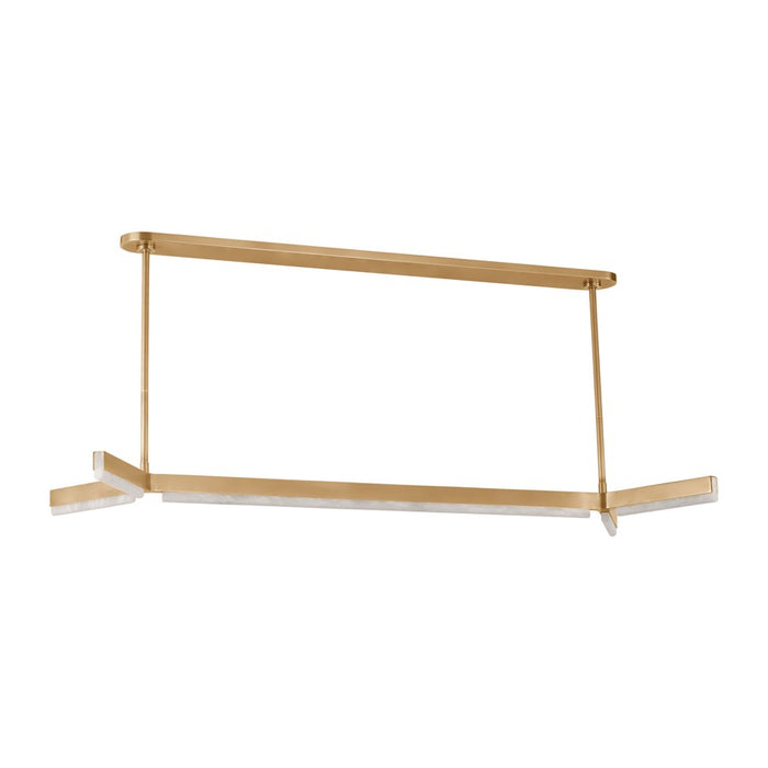 Visual Comfort Modern Linea 5 Light 54.6" Chandelier, Brass