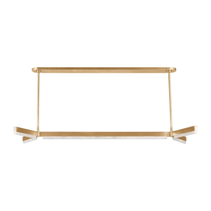 Visual Comfort Modern Linea 5 Light 54.6" Chandelier, Brass