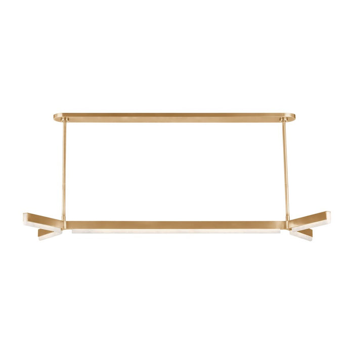 Visual Comfort Modern Linea 5 Light 54.6" Chandelier, Brass