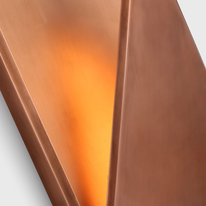 Visual Comfort Modern Punto 10" Outdoor Wall Lantern, Copper