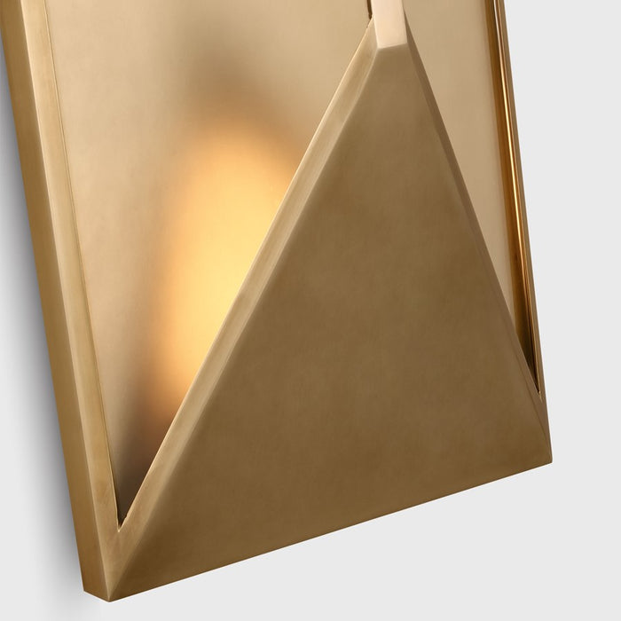 Visual Comfort Modern Punto 1Lt 9" Outdoor Wall Lantern, Brass