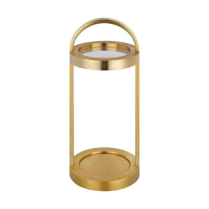 Visual Comfort Modern Cerne 1Lt 7" Rechargeable Table Lamp, Brass