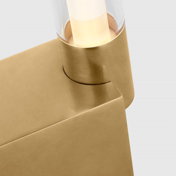 Visual Comfort Modern Phobos 2" Rechargeable Table Lamp, Brass