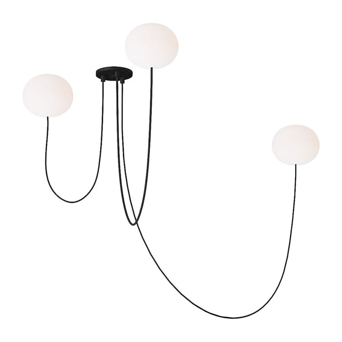 Visual Comfort Mod Peter Bristol Helium 3Lt 6" LED Chandelier, BK - PBCH35927OPB