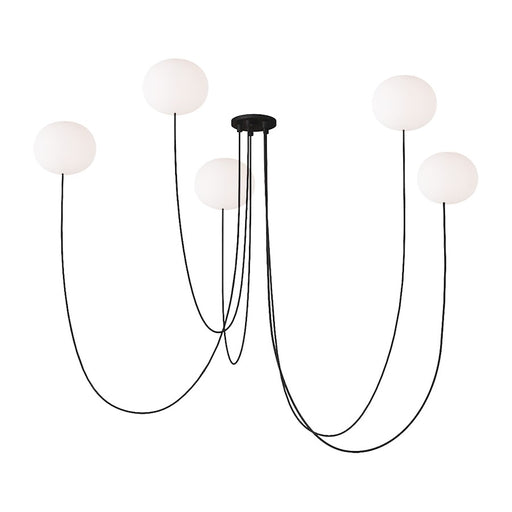 Visual Comfort Mod Peter Bristol Helium 5Lt 6" LED Chandelier, BK - PBCH36027OPB