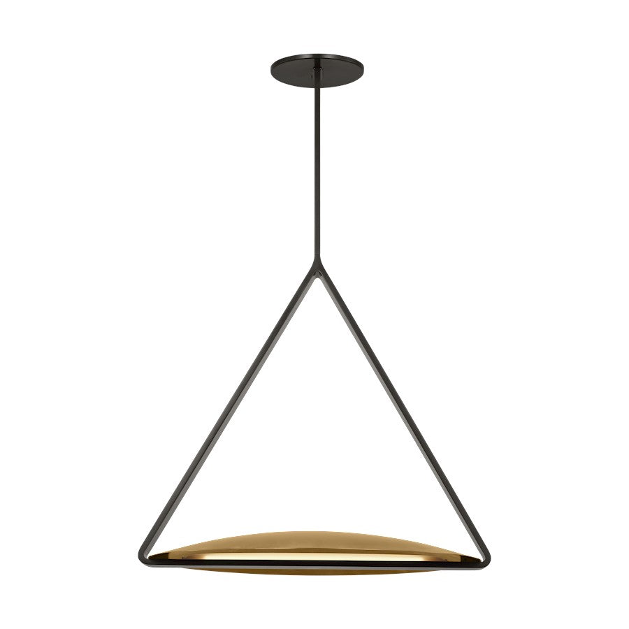 Visual Comfort Modern Peter Bristol Cymbal 1 Lt Pendant, DB/BR - PBPD35027BZ-NB