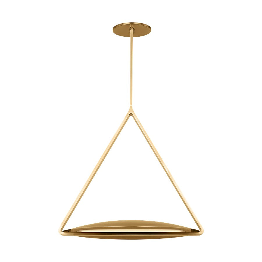 Visual Comfort Modern Peter Bristol Cymbal 1 Lt Pendant, Brass - PBPD35027NB-NB