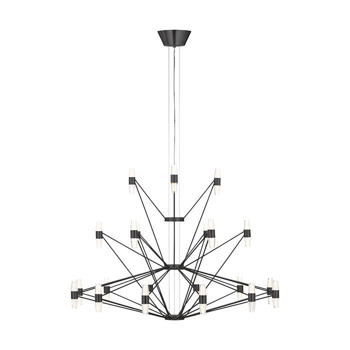 Visual Comfort Mod SL Lassell 42Lt 3 Tier Chandelier, DB/CRY - SLCH24627BZ