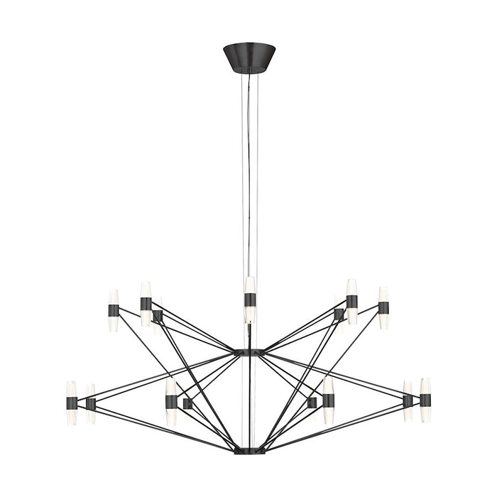 Visual Comfort Mod SL Lassell 48Lt 2 Tier Chandelier, DB/CRY - SLCH24727BZ