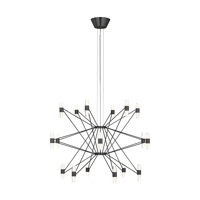 Visual Comfort Mod SL Lassell 36Lt 3 Tier Chandelier, DB/CRY - SLCH24827BZ