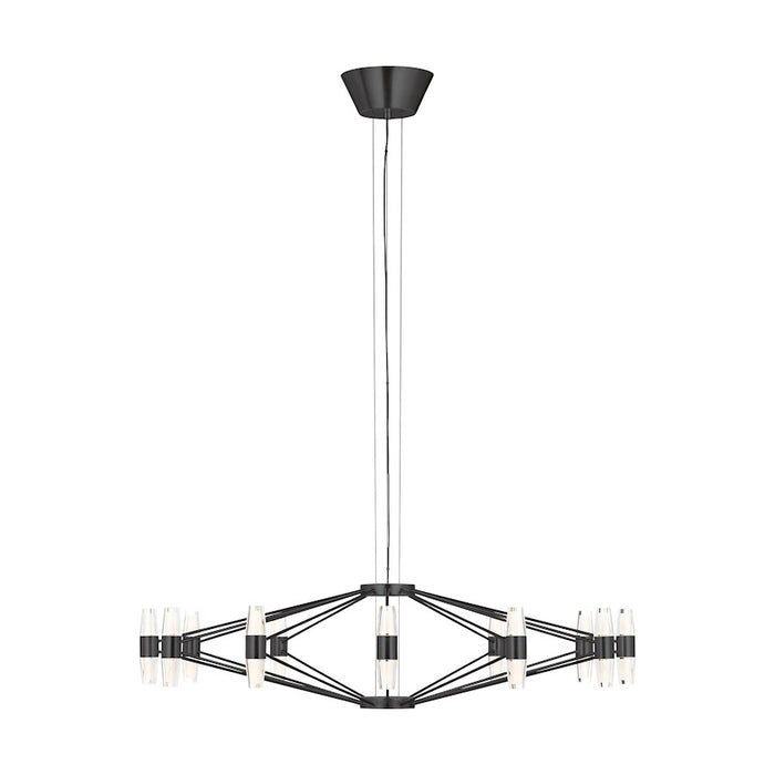 Visual Comfort Modern Sean Lavin Lassell 24 Lt Chandelier, DB/CRY - SLCH24927BZ