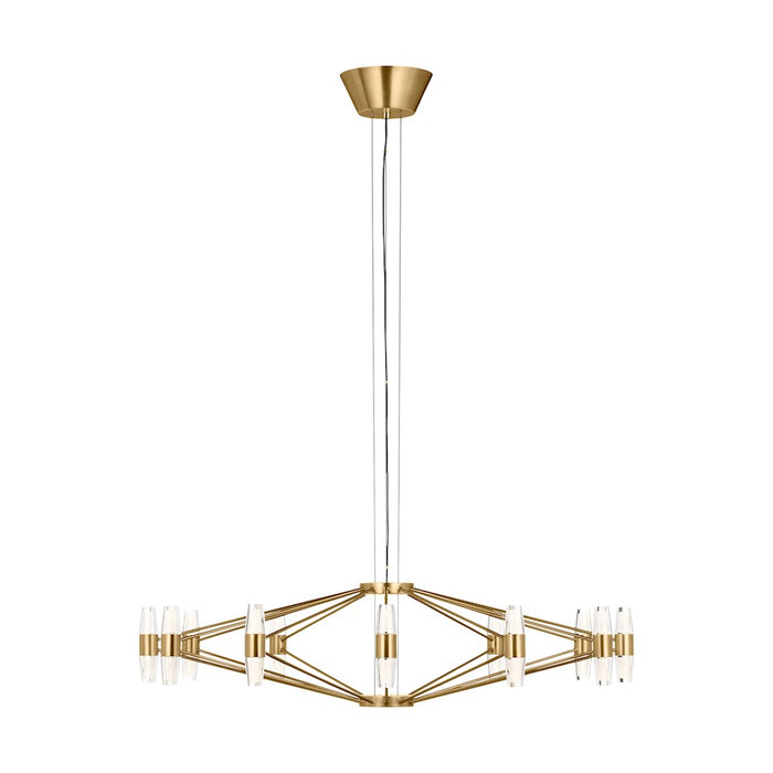 Visual Comfort Modern Sean Lavin Lassell 24 Lt Chandelier, BR/CRY - SLCH24927NB