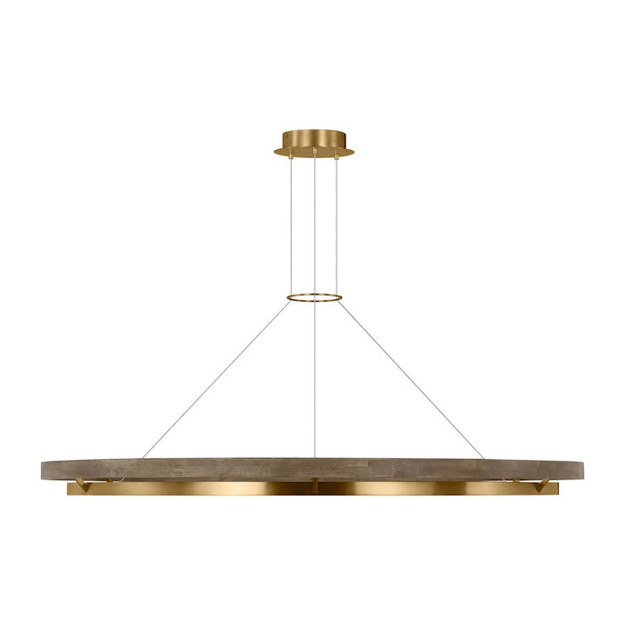 Visual Comfort Modern Sean Lavin Grace LED 60'' Chandelier, BK/Oak - SLCH30030BW