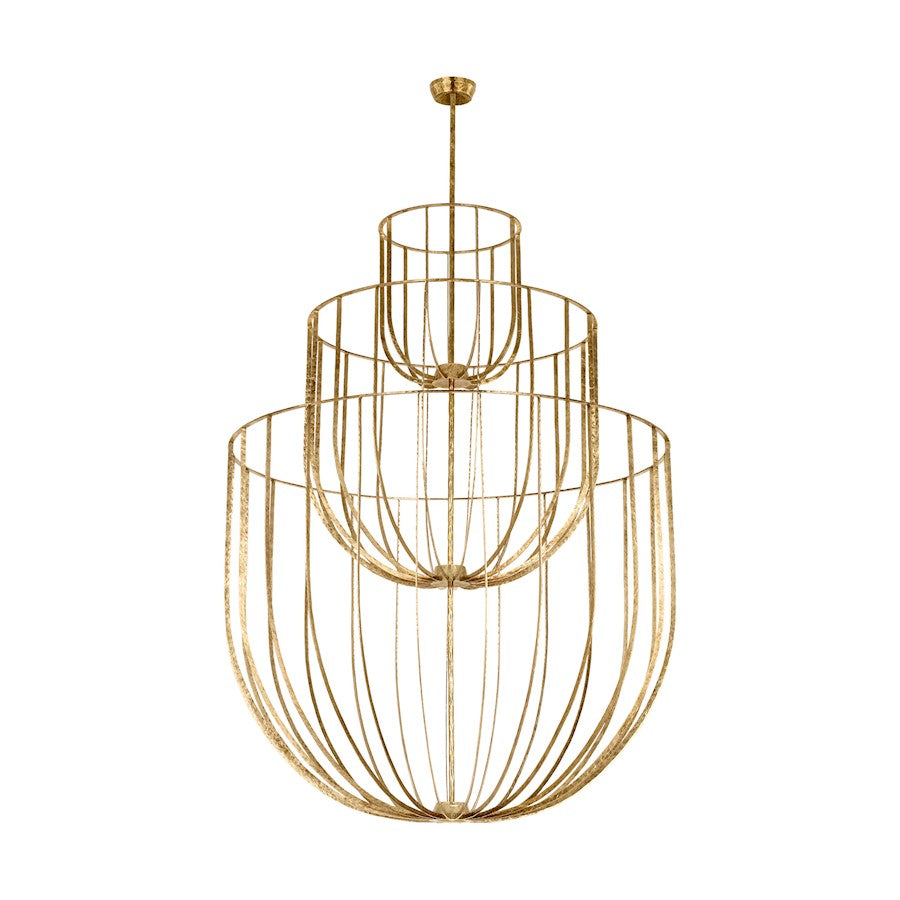 Visual Comfort Mod SL Sanchi 4Lt Grande 3 Tier Chandelier, PABR - SLCH32927PAB