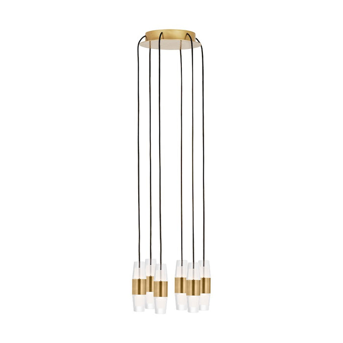 Visual Comfort Mod Sean Lavin Lassell 6 Lt SH Chandelier, BR/CRY - SLCH38427NB