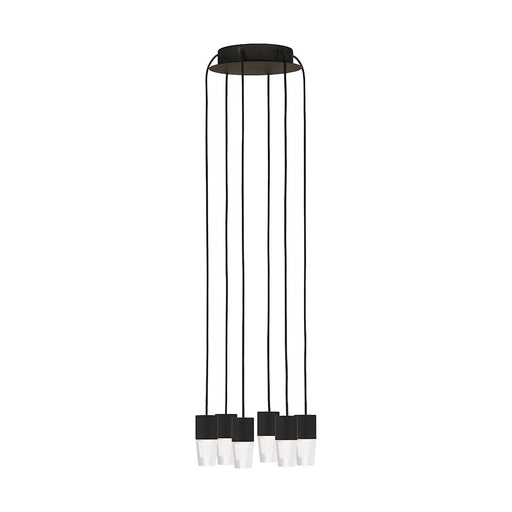 Visual Comfort Mod Sean Lavin Lassell 6 Lt ACC Chandelier, BK/CRY - SLCH39127B