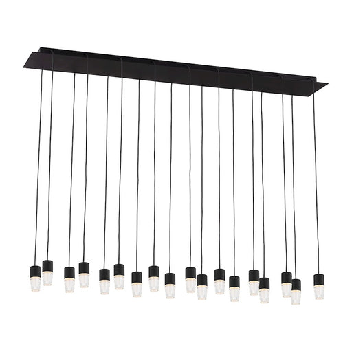 Visual Comfort Mod 277V SL Lassell 18Lt ACC Chandelier, BK/CRY - SLCH39327B-277