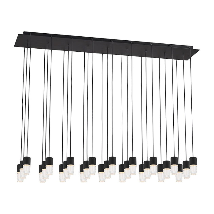 Visual Comfort Mod 277V SL Lassell 27Lt ACC Chandelier, BK/CRY - SLCH39427B-277