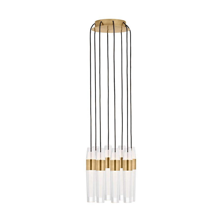 Visual Comfort Modern Sean Lavin Lassell 8 Lt Chandelier, BR/CRY - SLCH40127NB