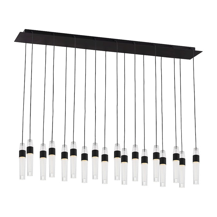 Visual Comfort Modern Sean Lavin Lassell 18 Lt Chandelier, BK/CRY - SLCH40227B